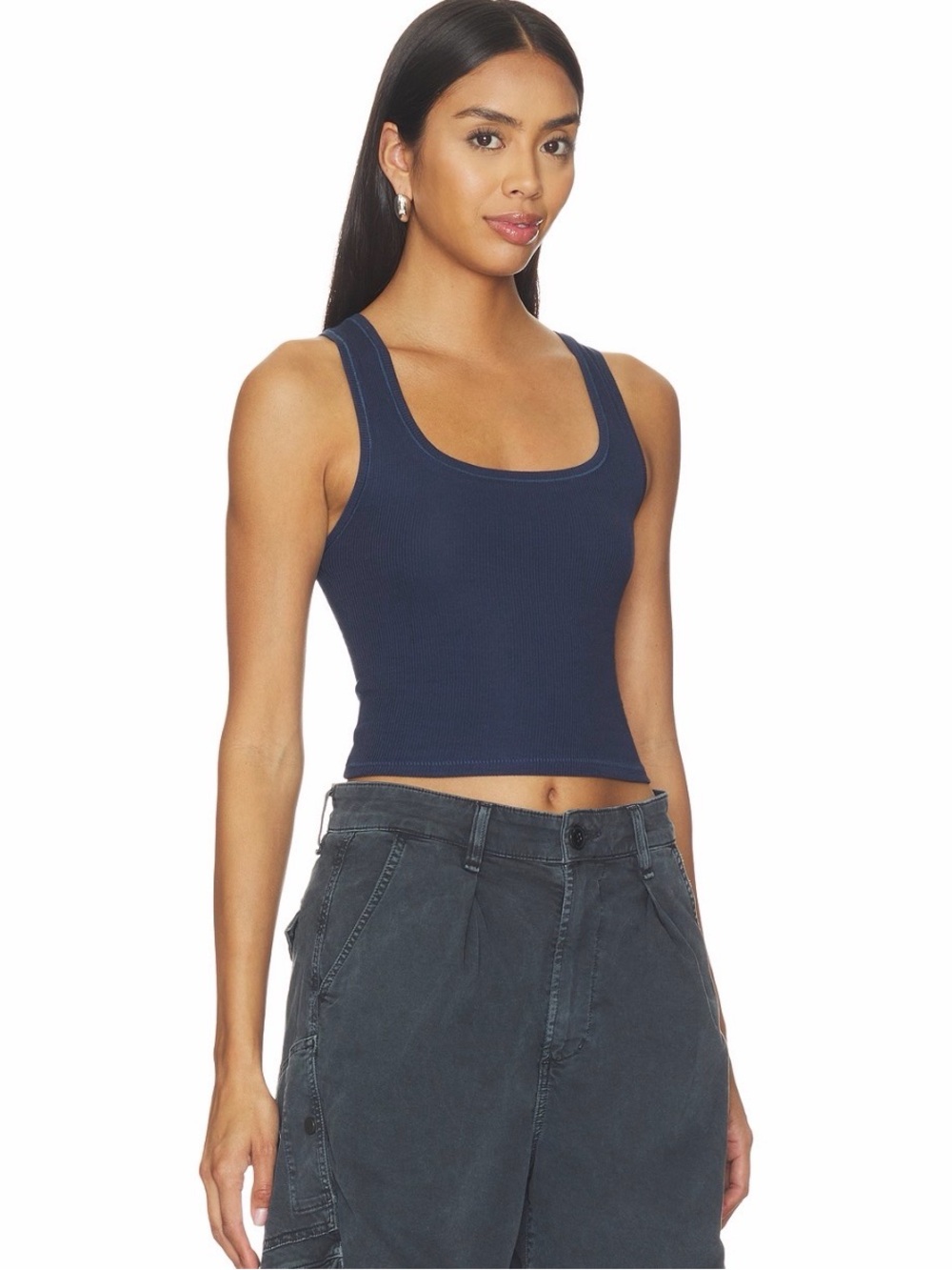 SKIMS Cotton Ribbed Stretch Tank Top Baby Deer Multi (Choose 1) Navy Grey NEW